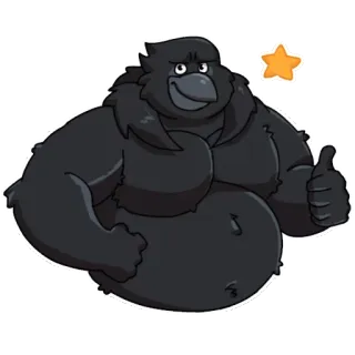👍 bird, cartoon, crow, animal, character, thumbs up telegram sticker