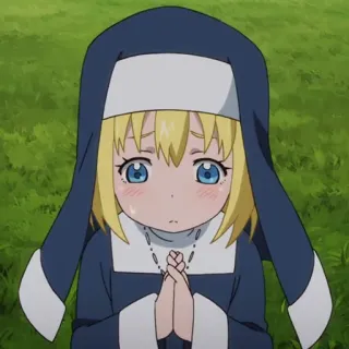 🔥 Iris Fire Force anime, character, nun, iris, fire force telegram sticker