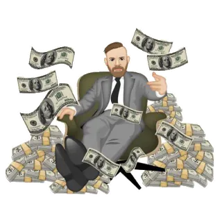 💰 argent, espèces, richesse, succès, affaires, finance telegram sticker