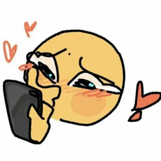 🥺 Emoji, Amor, Sonrojado, Corazón, Digital, Ilustración telegram sticker