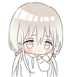 🥺 Аниме, Чиби, Каваи, Милый, Манга, Девушка, Женщина telegram sticker