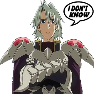 🙌 I DON'T KNOW anime, speech bubble, question, expression, don't know telegram sticker