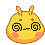 😵‍💫 emoji, schwindelig, Spiralaugen, Cartoon, gelb, verwirrt telegram sticker