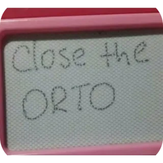 🤫 Close the ORTO text, nachricht, schließen, orto telegram sticker