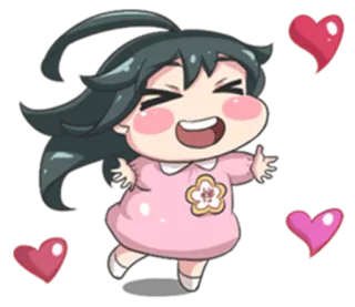 😍 cute, anime, cartoon, hearts, cheerful, kawaii telegram sticker