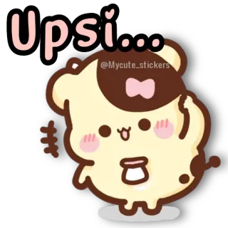 🐻 Upsi... schattig, sticker, koe, sorry telegram sticker