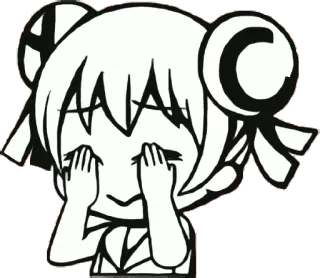 🙊 anime, cartoon, character, girl, art, sticker, illustration, cute telegram sticker