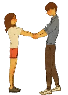 😏 couple, amour, relation, affection, mignon whatsapp sticker