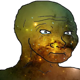😭 wojak, meme, sad, crying, internet meme, galaxy telegram sticker