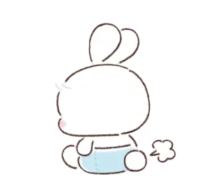 🐰 Hase, Kaninchen, süß, Tier, Cartoon telegram sticker