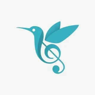 🎵 colibri, musique, clé de sol, oiseau, note de musique telegram sticker