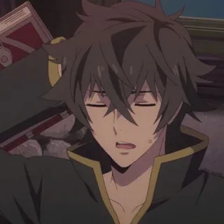 😪 Anime, Esaurito, Dormire, Maschio, Stanco telegram sticker