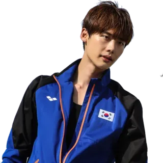 😡 homme, corée, drapeau, veste, acteur telegram sticker