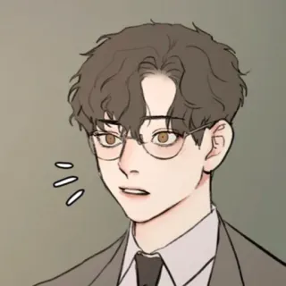 🧋 man, glasses, suit, male, person, portrait telegram sticker