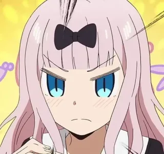 🌟 Chika Fujiwara Kaguya-sama: Love Is War Anime, Cartoon, Personage, Manga, Meisje, Boos telegram sticker
