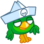 😘 pájaro, cráneo, dibujo animado, amor, pegatina telegram sticker
