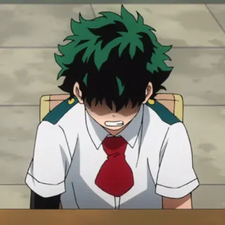 🥦 Izuku Midoriya My Hero Academia anime, manga, deku, my hero academia, izuku midoriya, sad, upset telegram sticker