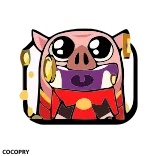 🤑 pig, cartoon, animation, cute, funny, game telegram sticker