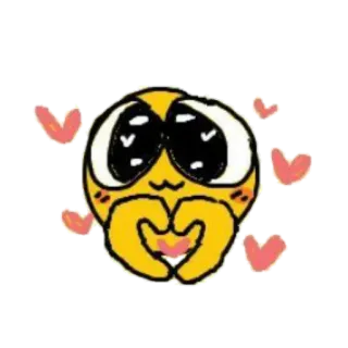 ❤️ emoji, cuore, amore, carino, giallo, kawaii telegram sticker