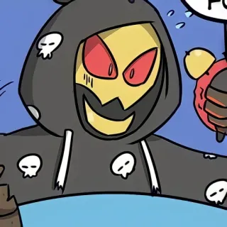 🦄 F*** cartoon, skull, hoodie, profanity, offensive telegram sticker