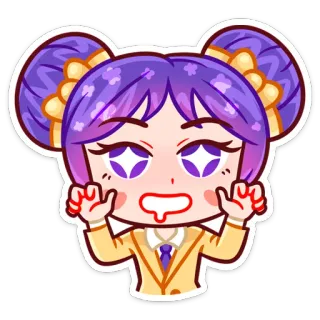 🤩 pegatina, anime, dibujos animados, chica, linda, chibi whatsapp sticker