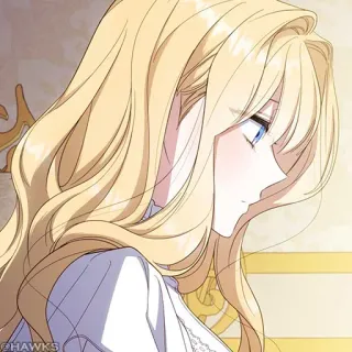 🖤 Anime, Manga, Cheveux blonds, Fille, Illustration, Femme telegram sticker