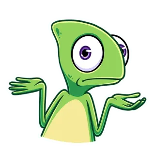 🐸 thằn lằn, tắc kè hoa, nhún vai, không chắc, không biết, biểu tượng cảm xúc, câu hỏi whatsapp sticker