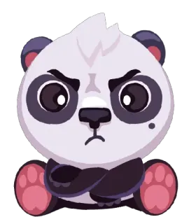 😡 Panda, Cartoon, Boos, Schattig, Dier, Sticker telegram sticker