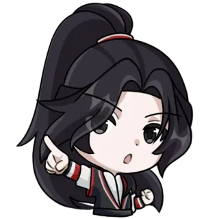 😠 อนิเมะ, มังงะ, การ์ตูน, ชี้, ตัวละคร telegram sticker