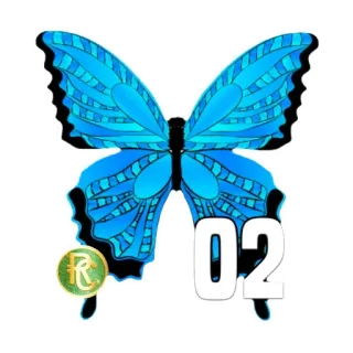 🦋 02 mariposa, insecto, azul, patrón, alas telegram sticker