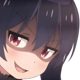 😏 anime, angkuh, ekspresi, kartun, gadis telegram sticker