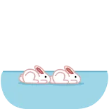 🍆 conigli, animali, carino, coppia telegram sticker