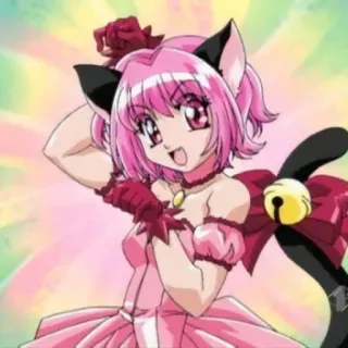 😸 Anime Mädchen, Katzenmädchen, Kawaii, Manga, Pinke Haare, Süß, Fantasy whatsapp sticker