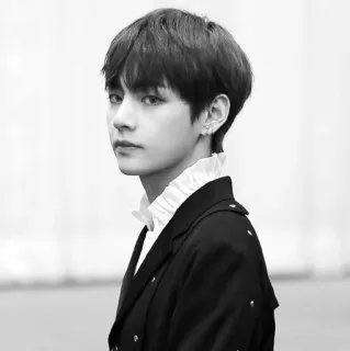 😒 V kpop, cantor, v, bts, ídolo, retrato telegram sticker