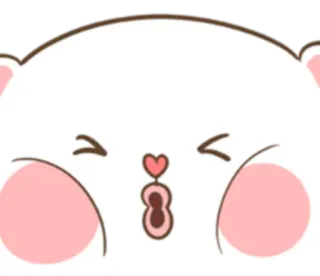 😘 süß, kawaii, Bär, Aufkleber, Tier, Cartoon telegram sticker