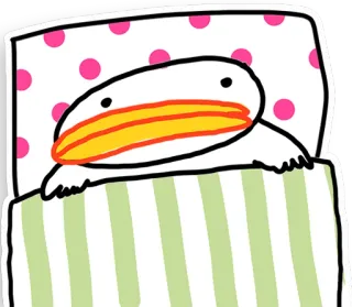 😴 cartoon, bed, sleep, cute, funny, character telegram sticker