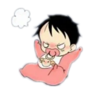 😡 baby, angry, pacifier, cartoon, cute, infant telegram sticker