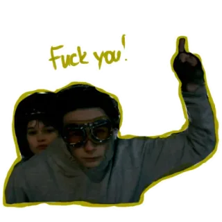 🖕 Fuck you! gesto ofensivo, dedo do meio, palavrão, insultante telegram sticker