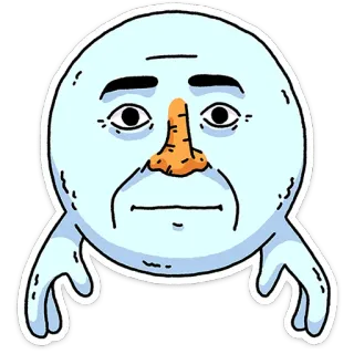😐 cartoon, funny, character, illustration, sticker telegram sticker