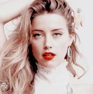 💋 Amber Heard актриса, знаменитость, портрет, женщина, красота telegram sticker