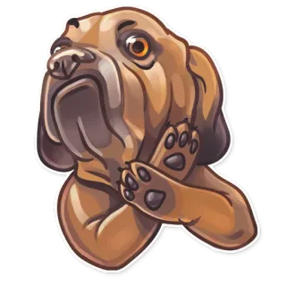 🙅 cane, cucciolo, animale, animale domestico, carino, bloodhound telegram sticker
