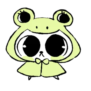 💞 rana, animal, lindo, dibujos animados, kawaii, pegatina whatsapp sticker