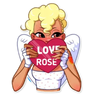 💵 LOVE
ROSE amor, rosa, corazón, alas, lindo, pegatina whatsapp sticker