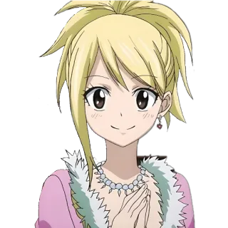 📖 Lucy Heartfilia Fairy Tail Anime, Fairy Tail, Lucy Heartfilia, Rubia, Mago/Maga whatsapp sticker