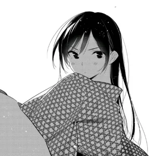 😒 Anime, Manga, Ragazza, Personaggio, Illustrazione, Bianco e nero telegram sticker