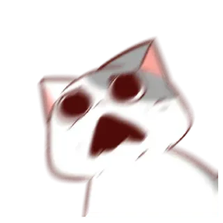 😰 cat, cartoon, shocked, surprised, scared, meme telegram sticker