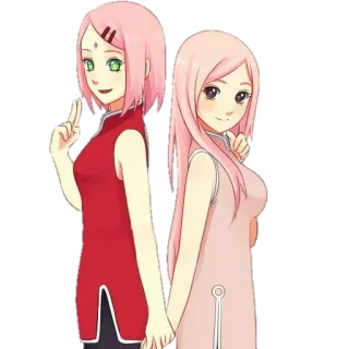 👭 Sakura Sakura, anime, girl, pink hair, character telegram sticker