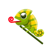 🤪 tắc kè hoa, động vật, bò sát, hoạt hình, nhãn dán telegram sticker