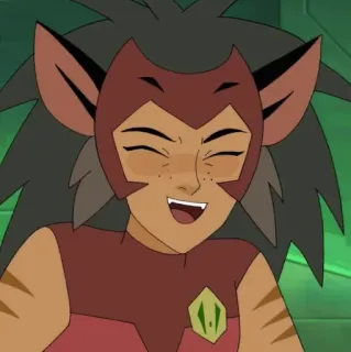 😄 Adora She-Ra and the Princesses of Power catra, adora, sorriso, desenho animado, netflix, she-ra, princesas do poder telegram sticker