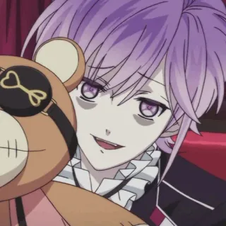 🧸 Shu Sakamaki Diabolik Lovers anime, vampire, purple hair, anime boy, Diabolik Lovers, Shu Sakamaki telegram sticker